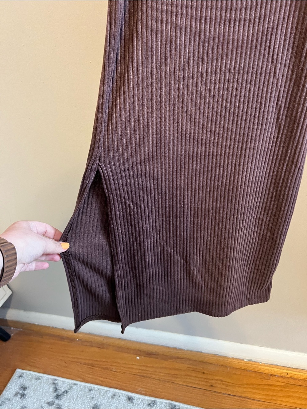 NWT! Fashion Nova Ribbed V-Neck Two-Piece Set - Brown | Women’s 3X - Picture 9 of 10